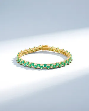 Princess Midi Stack Emerald Tennis Bracelet
