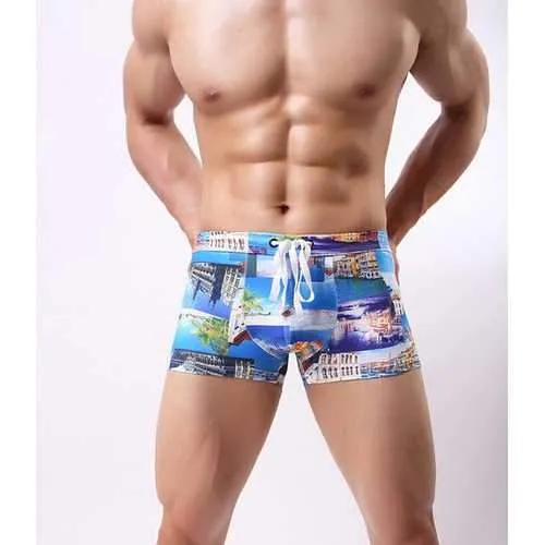 Printing  Breathable Swimming Boxers