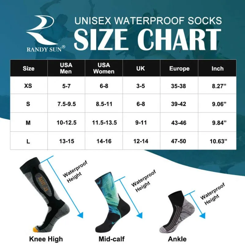 Randy Sun Waterproof Socks Ultra Thin Mid Calf - X139
