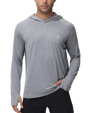 Roadbox UPF 50  Fishing Shirts for Men Long Sleeve UV Sun Protection Hoodie Outdoor Hiking Shirts