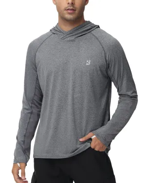 Roadbox UPF 50  Fishing Shirts for Men Long Sleeve UV Sun Protection Hoodie Outdoor Hiking Shirts