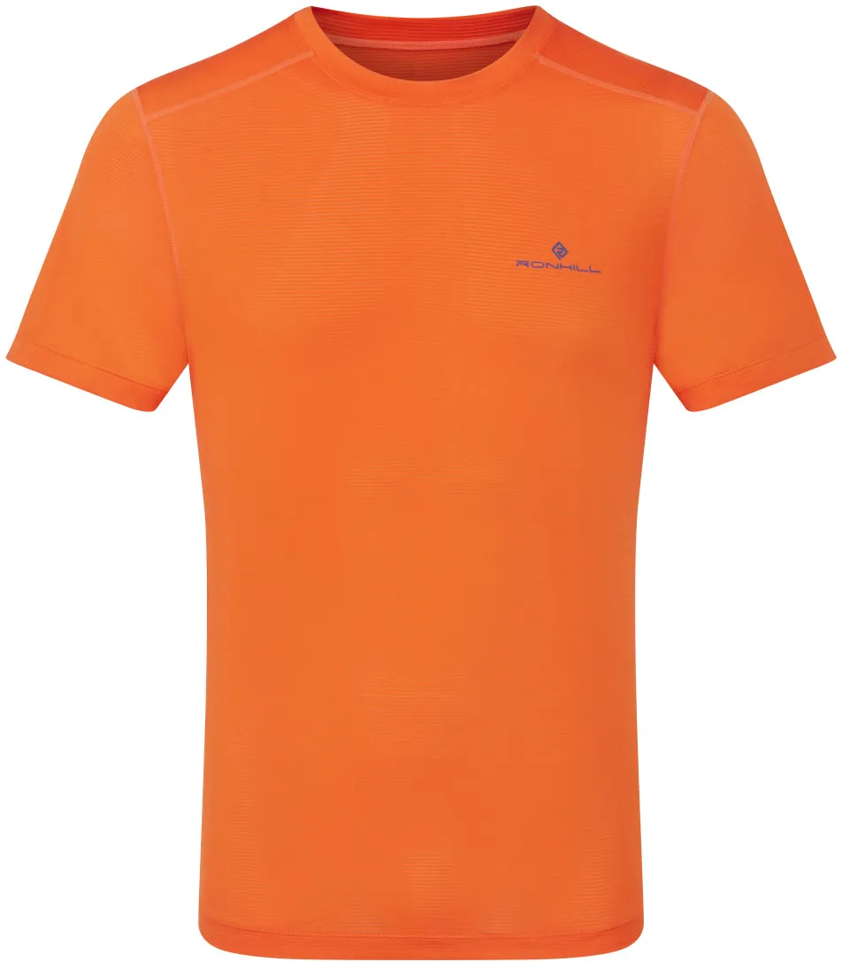 Ronhill Tech Short Sleeve Mens Running Top - Orange