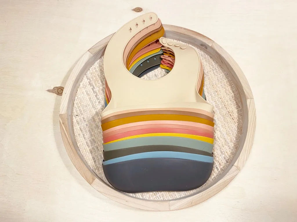 Silicone Bib - Almond