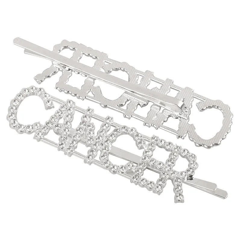 Silver Cancer Hairclip