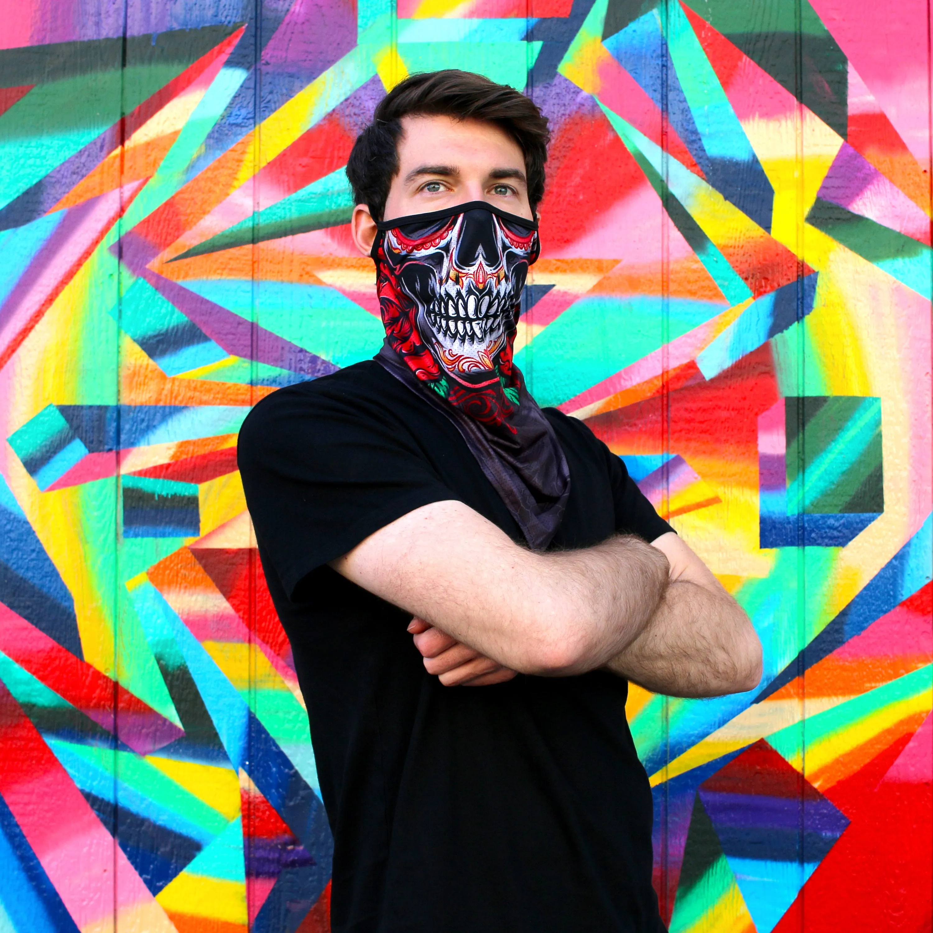 Skull Neck Gaiter with Ear Loops