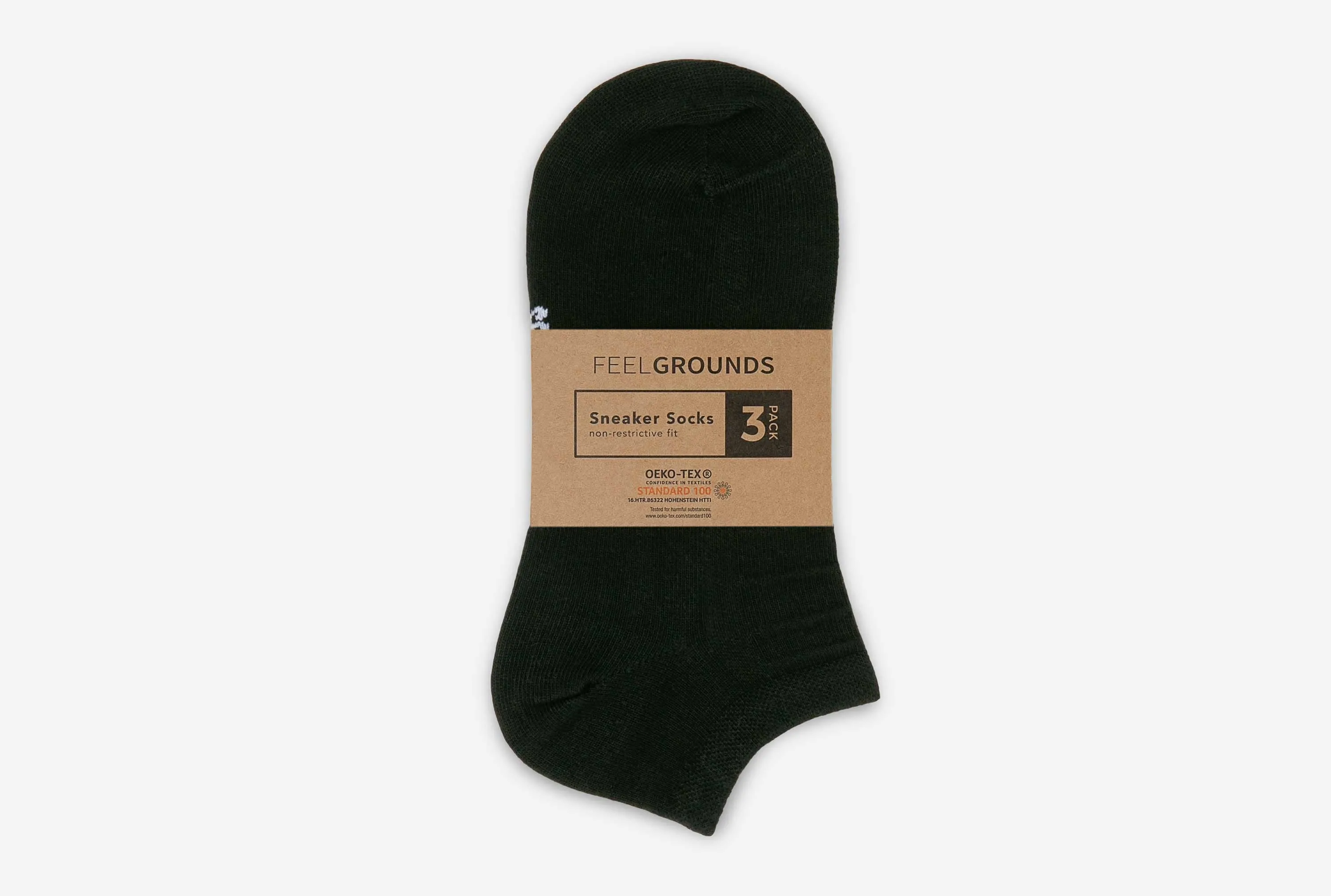 Sneaker Socken Breite Zehenbox (3er-Pack) - Black