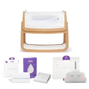 SnuzPod 4 Bedside Crib Essential Bundle - Natural