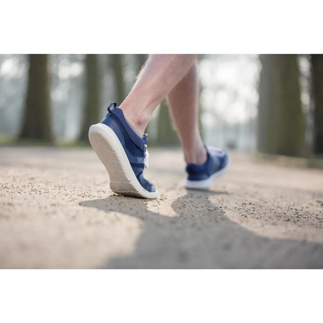 Soft 100 Men's Mesh Fitness Walking Shoes - Dark Blue