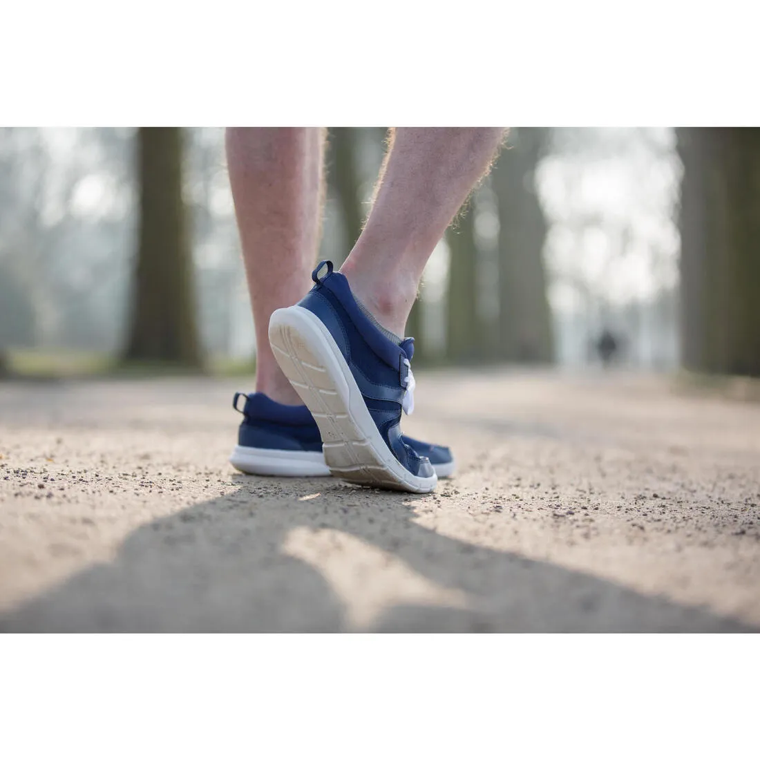 Soft 100 Men's Mesh Fitness Walking Shoes - Dark Blue