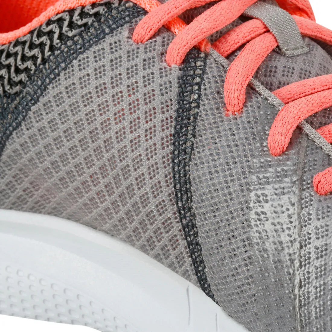Soft Walk Women's Fitness Walking Shoes - Grey/Coral