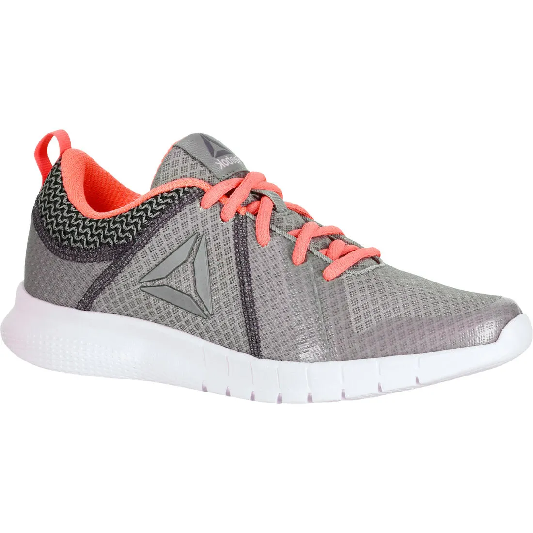 Soft Walk Women's Fitness Walking Shoes - Grey/Coral
