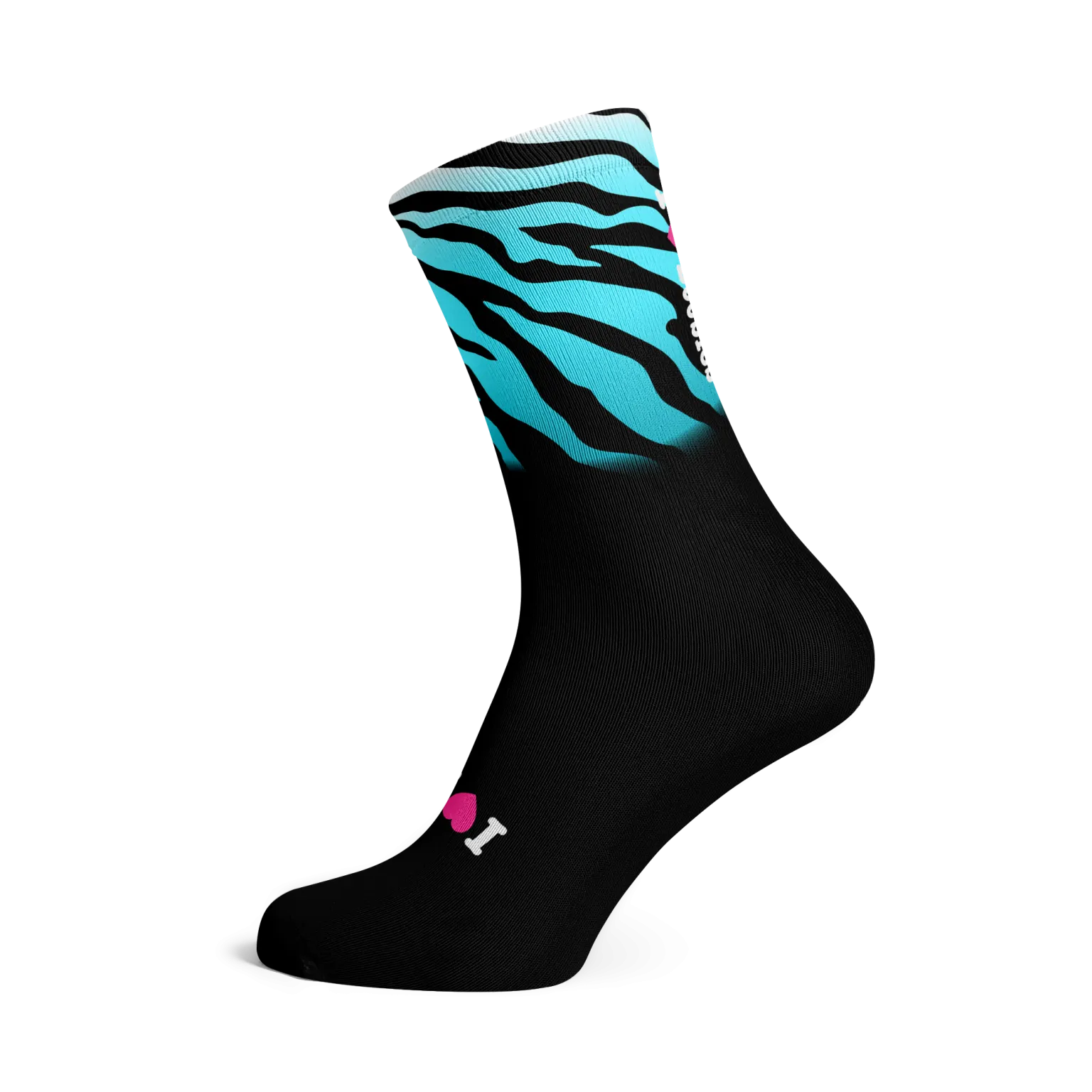Sox - ILoveBoobies Blue Zebra Socks