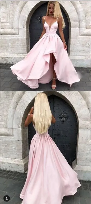 Spaghetti Straps High-Low Cheap Modest Bridesmaid Dresses,WG349