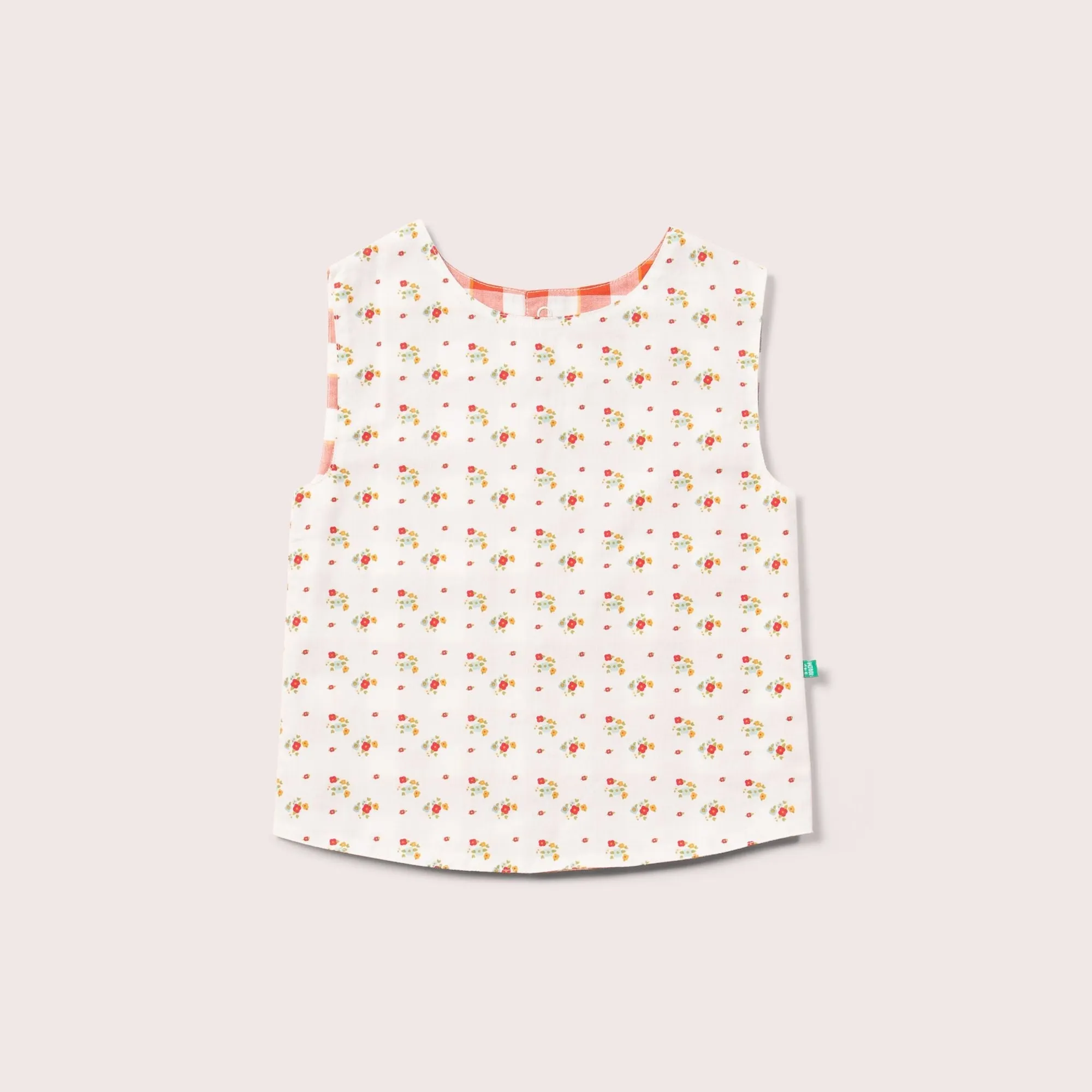Spring Flowers Reversible Button Through Sleeveless Blouse