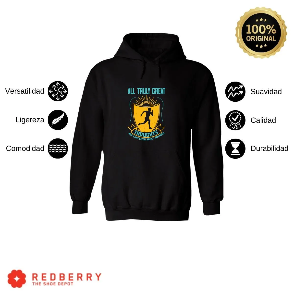 Sudadera Hombre  Hoodie Running Correr Maratón 002