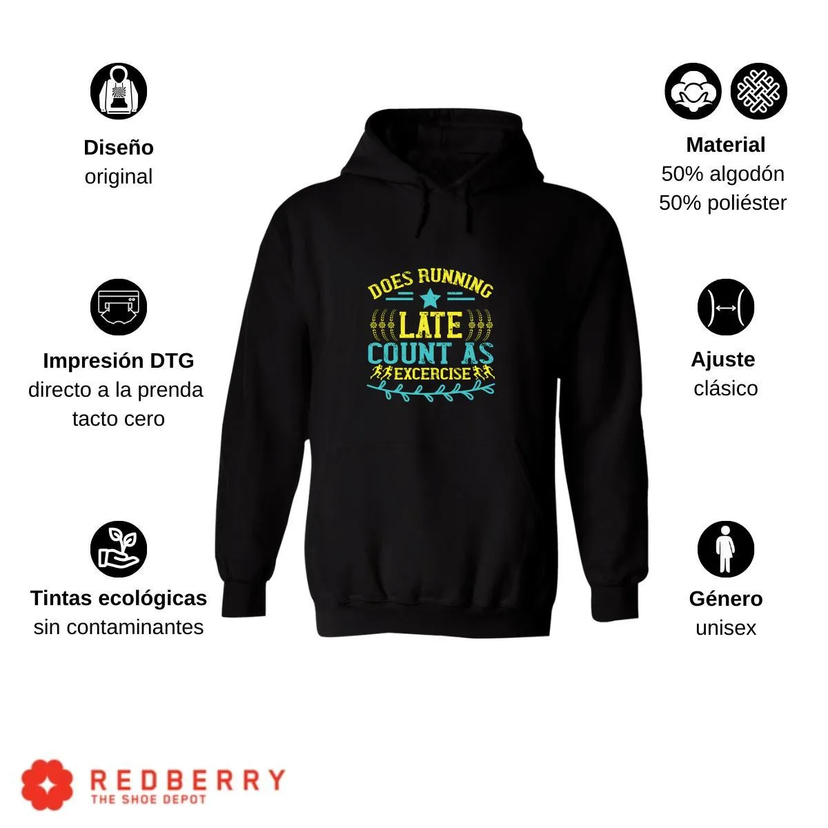 Sudadera Hombre  Hoodie Running Correr Maratón 005