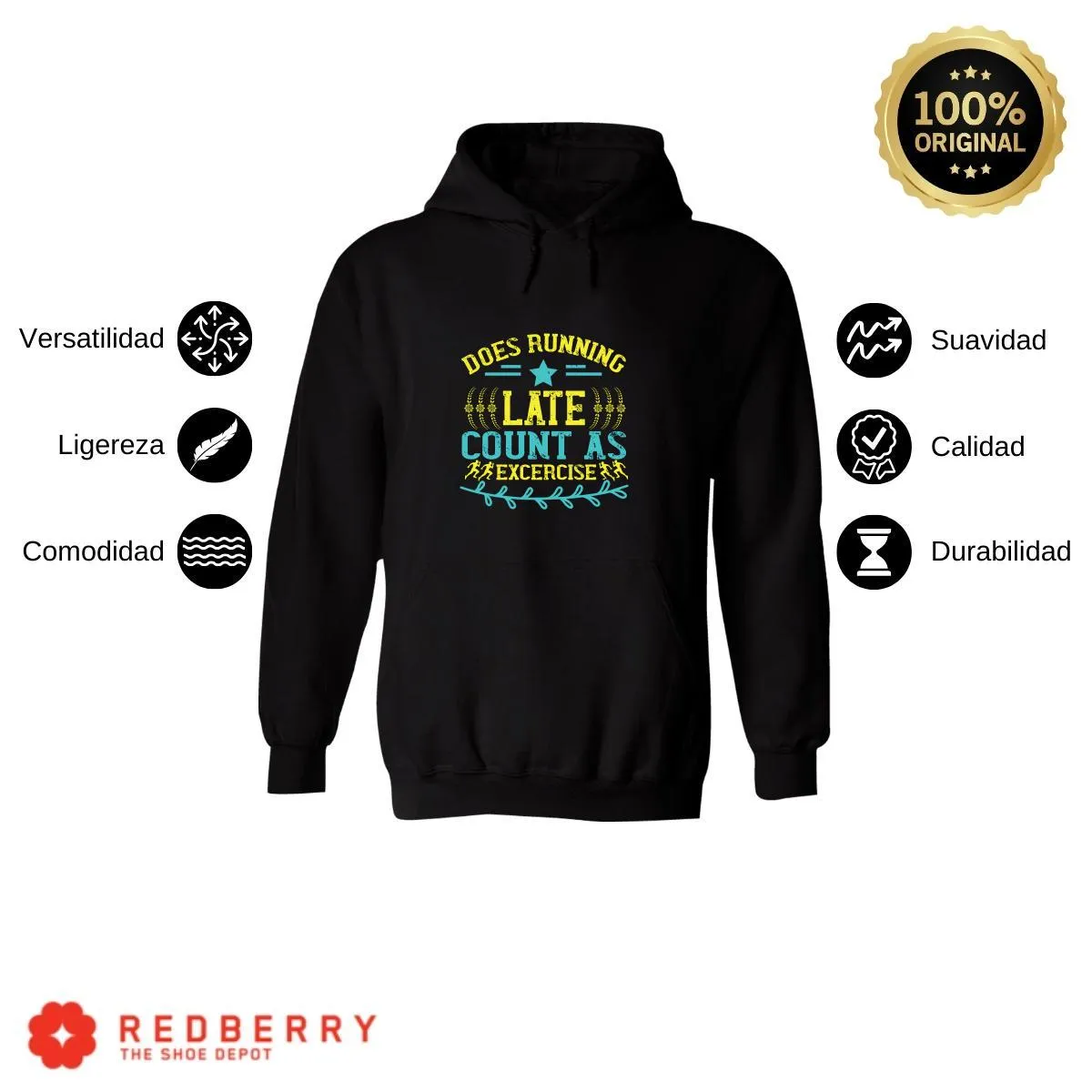 Sudadera Hombre  Hoodie Running Correr Maratón 005