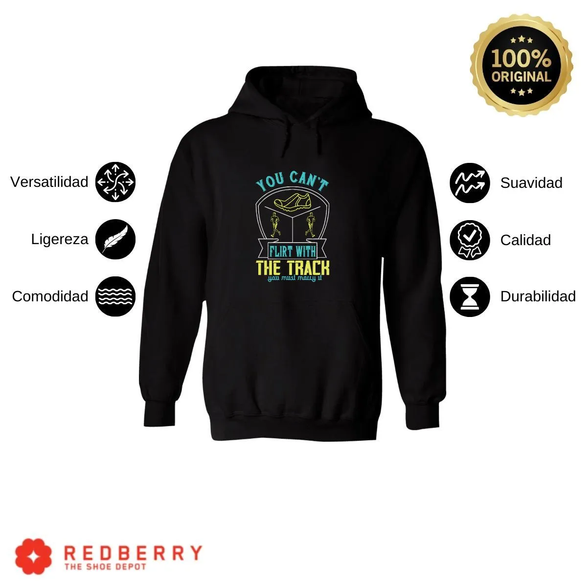 Sudadera Hombre  Hoodie Running Correr Maratón 049