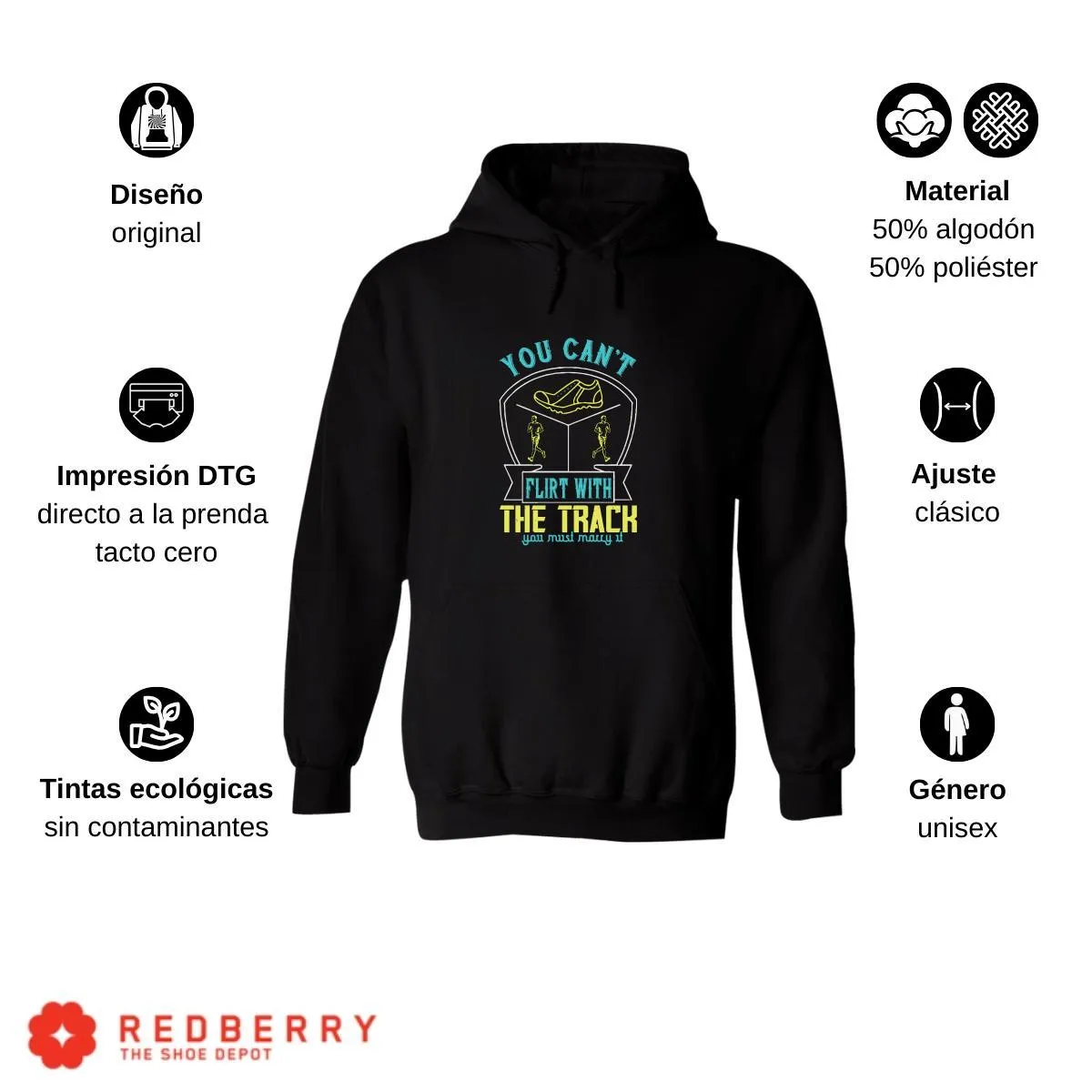 Sudadera Hombre  Hoodie Running Correr Maratón 049