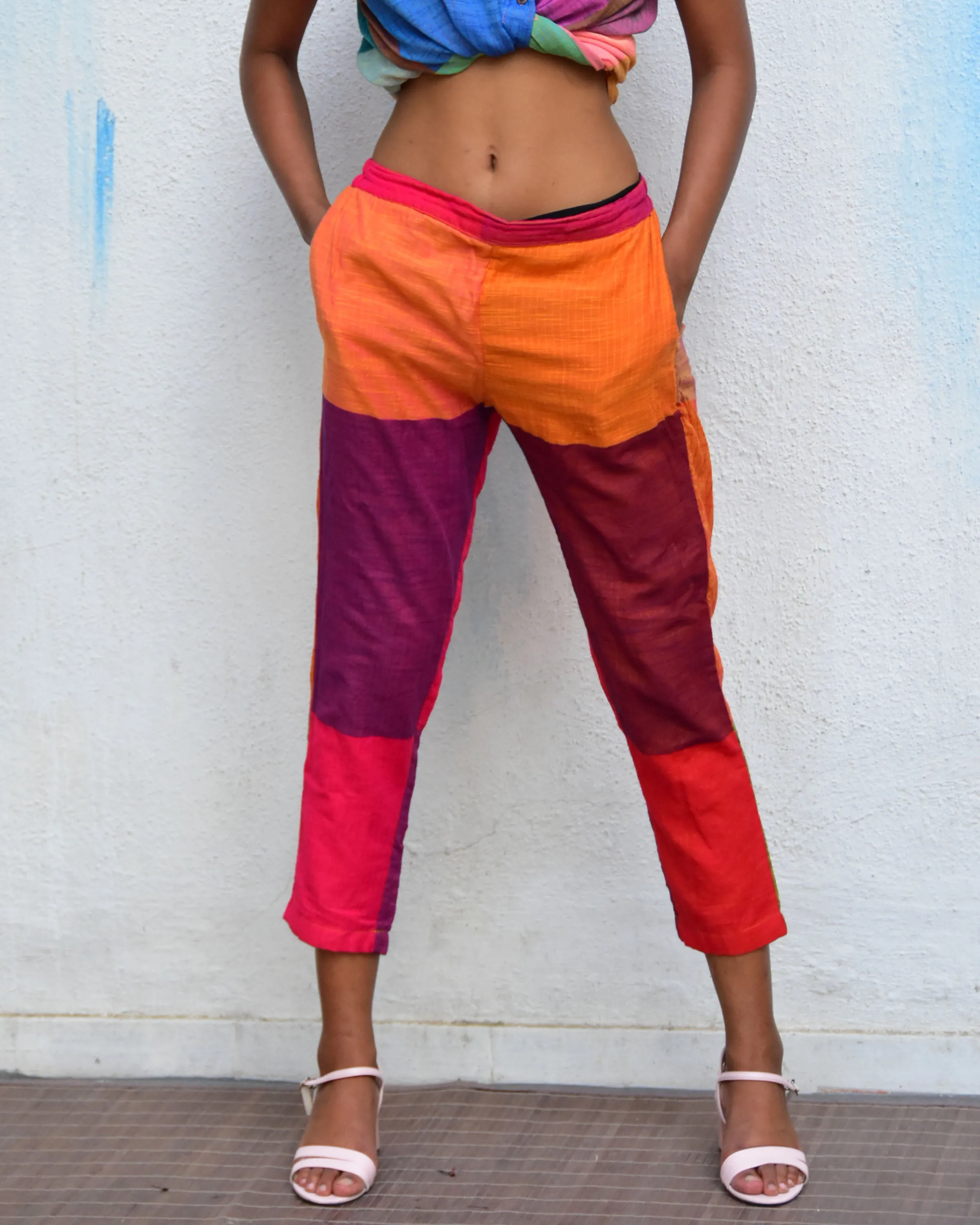 Summer Spectrum Handwoven Cotton Pant - Rc
