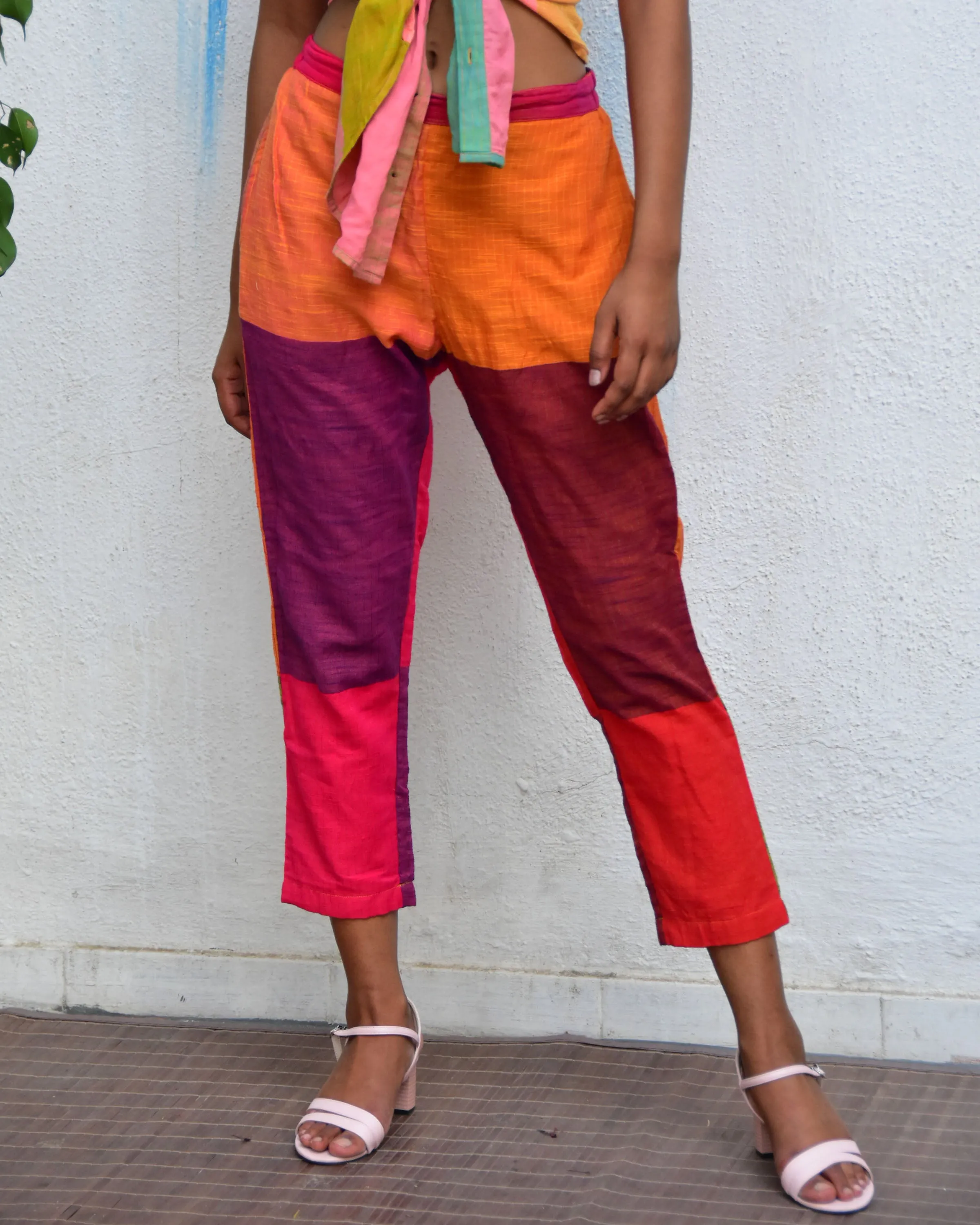 Summer Spectrum Handwoven Cotton Pant - Rc