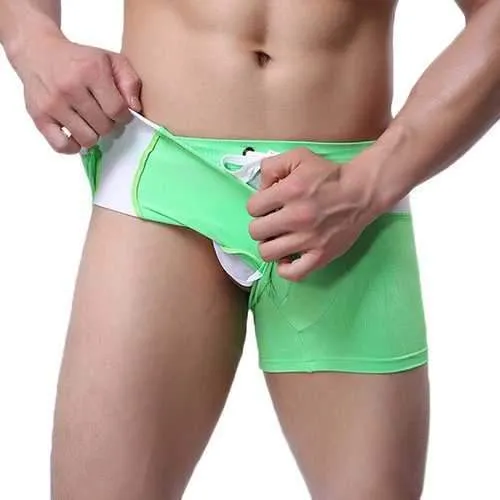 Swimming Beach Surf Hot Spring Breathable Mixed Colors Boxers Trunks for Men