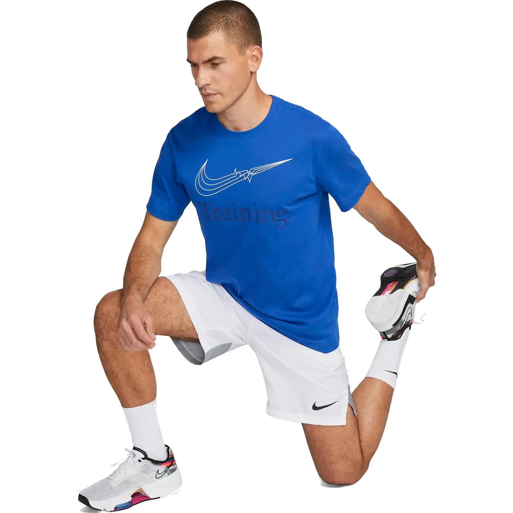 T SHIRT NIKE TRAINING MAGLIA UOMO FITNESS DRY FIT TEE NERA O BLU O BIANCA