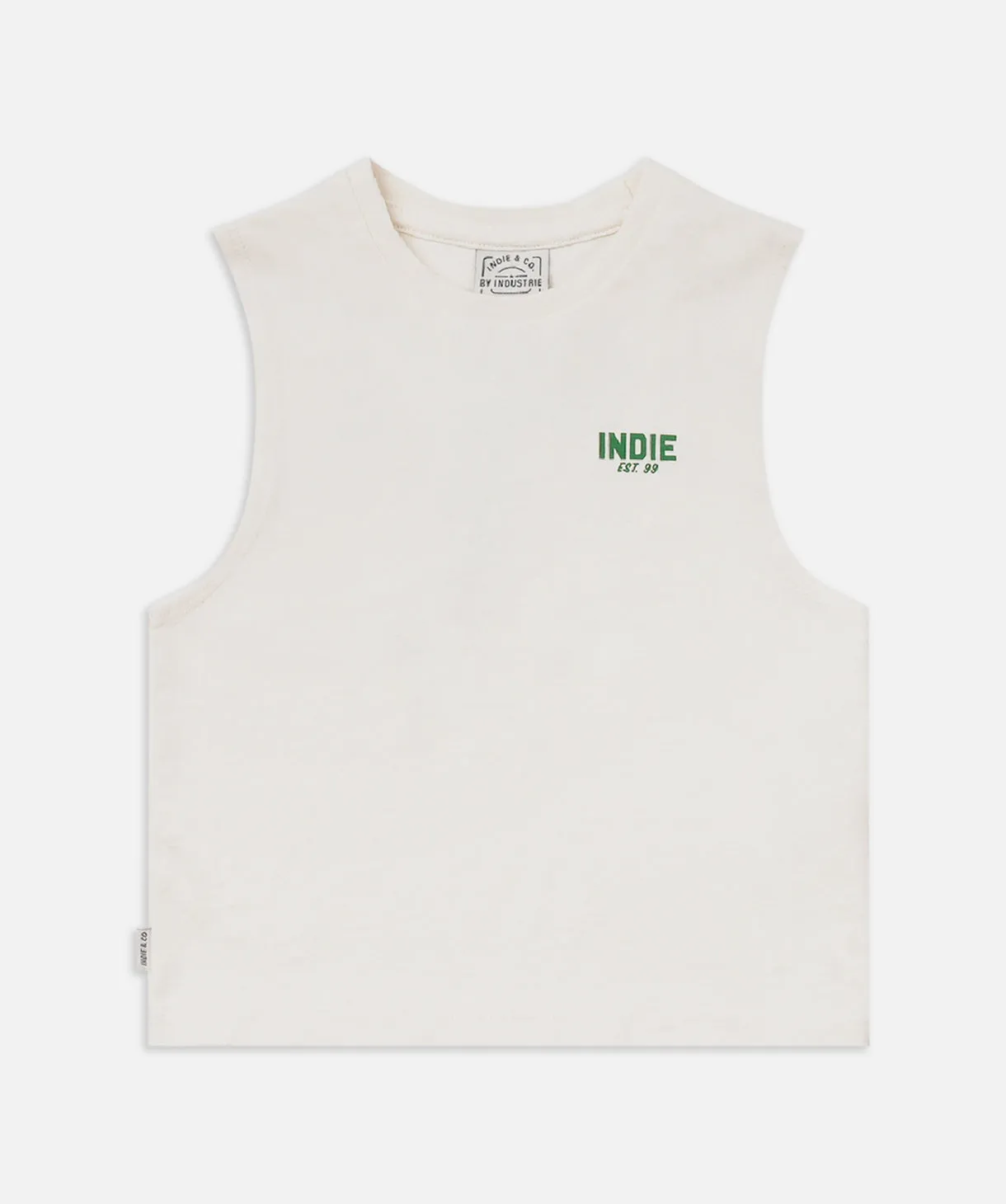 The Camino Muscle Tee - Off white/Forest