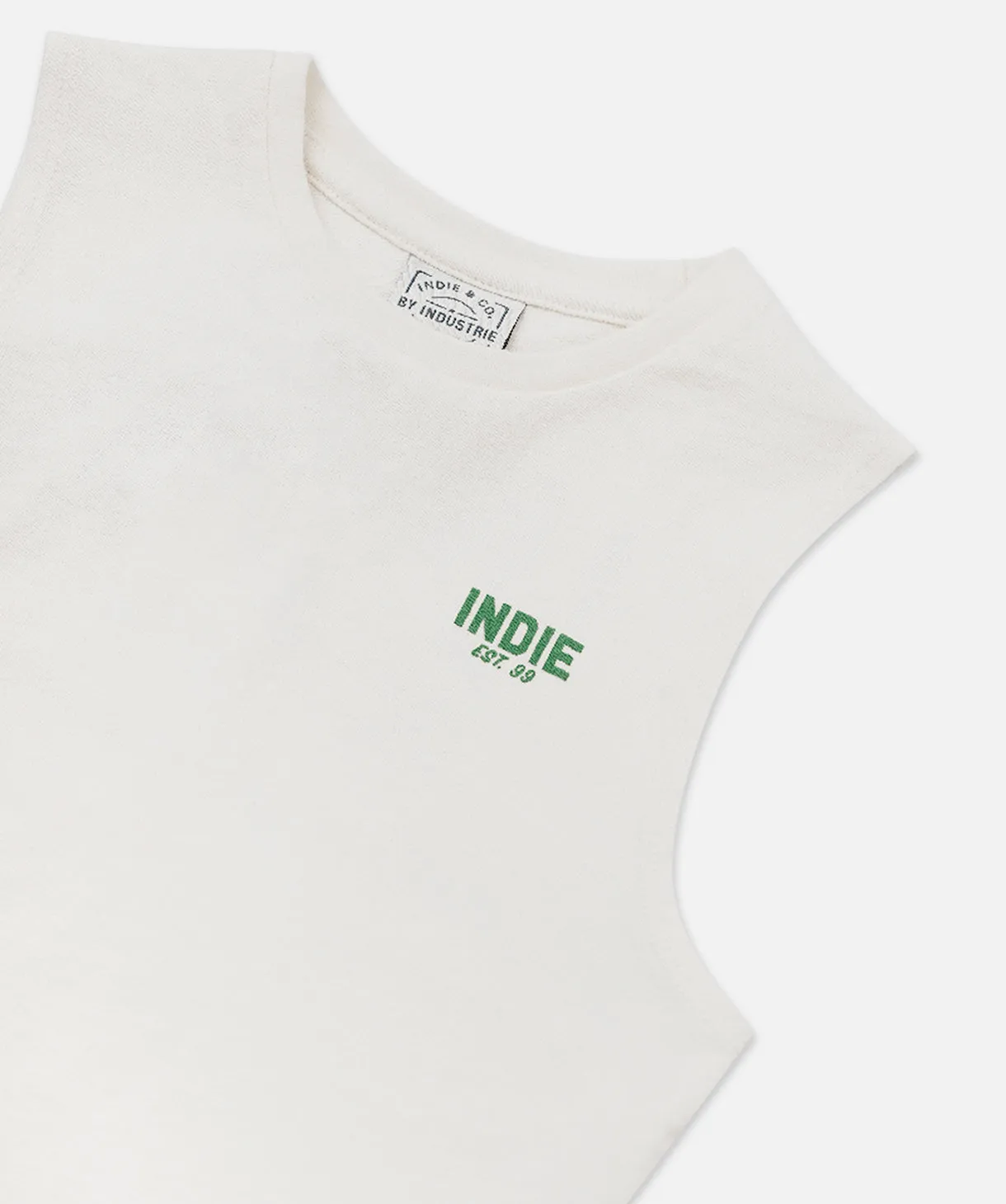 The Camino Muscle Tee - Off white/Forest