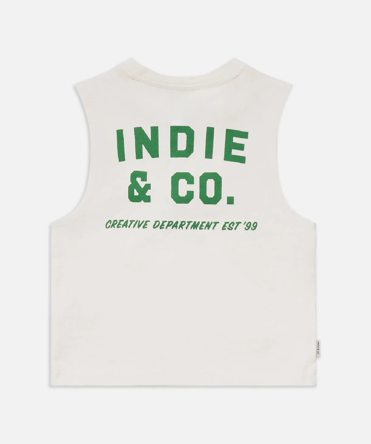The Camino Muscle Tee - Off white/Forest