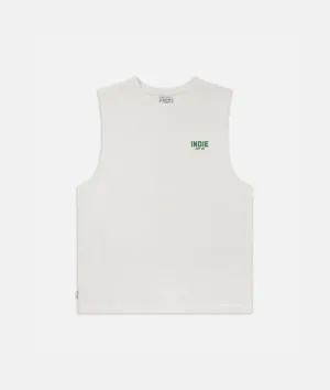 The Camino Muscle Tee - Off white/Forest