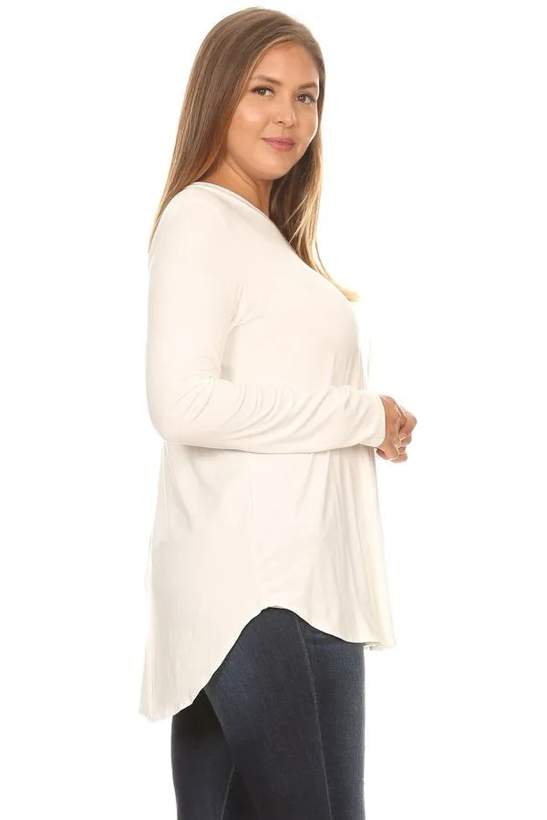 The Jamie Top in Ivory - Curvy