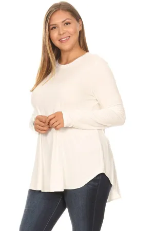 The Jamie Top in Ivory - Curvy