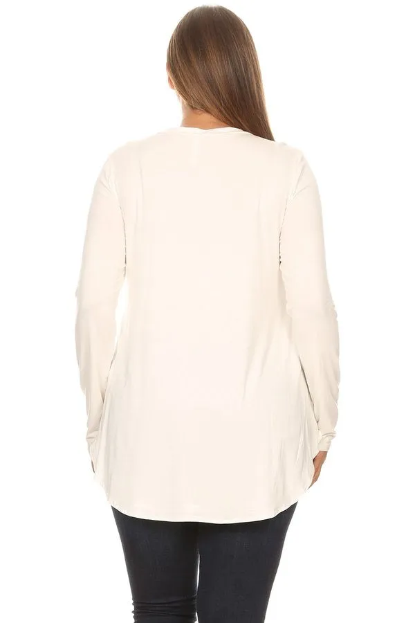 The Jamie Top in Ivory - Curvy