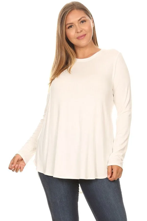 The Jamie Top in Ivory - Curvy