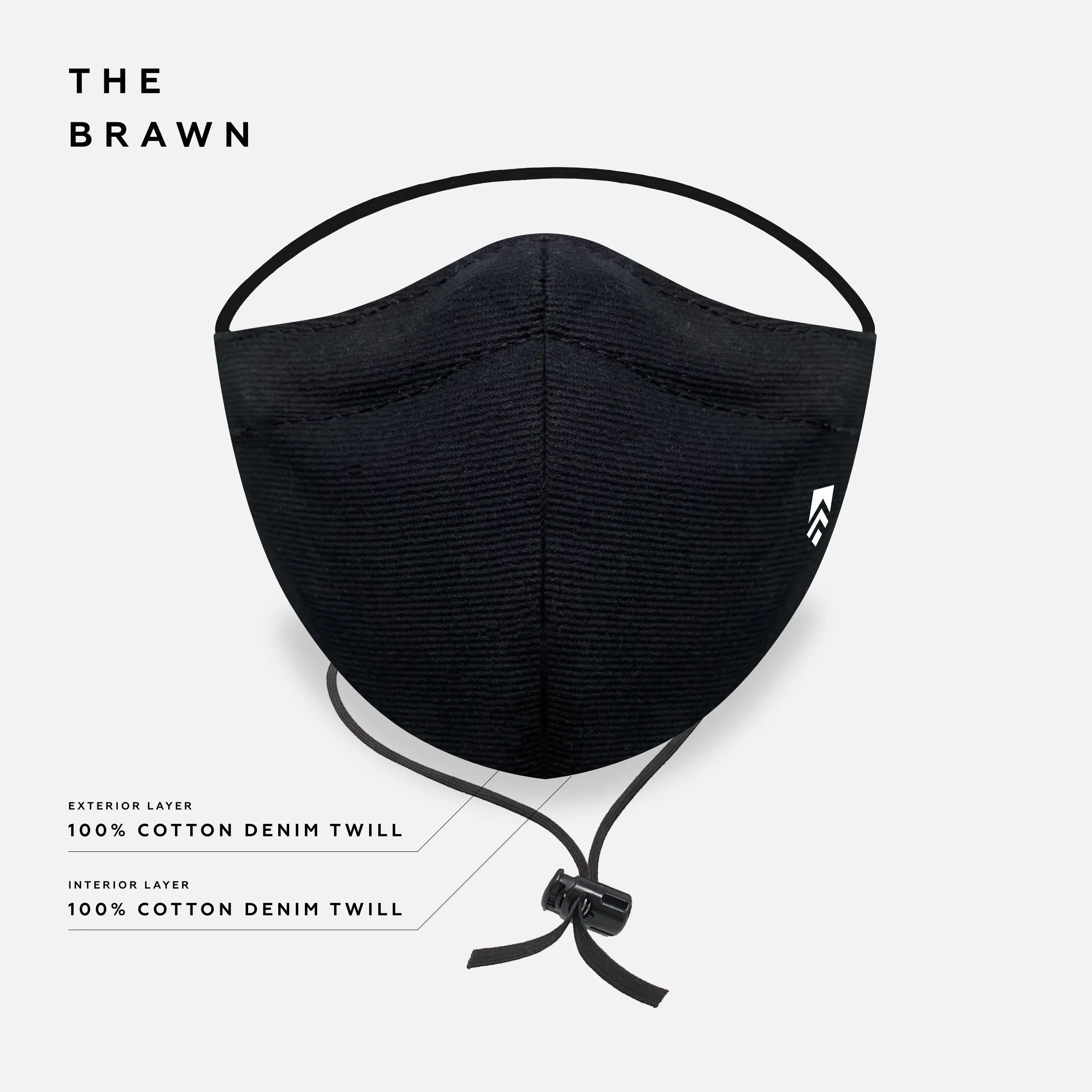The Mask | 3 Styles | Modern & Comfortable Black Cloth Face Masks