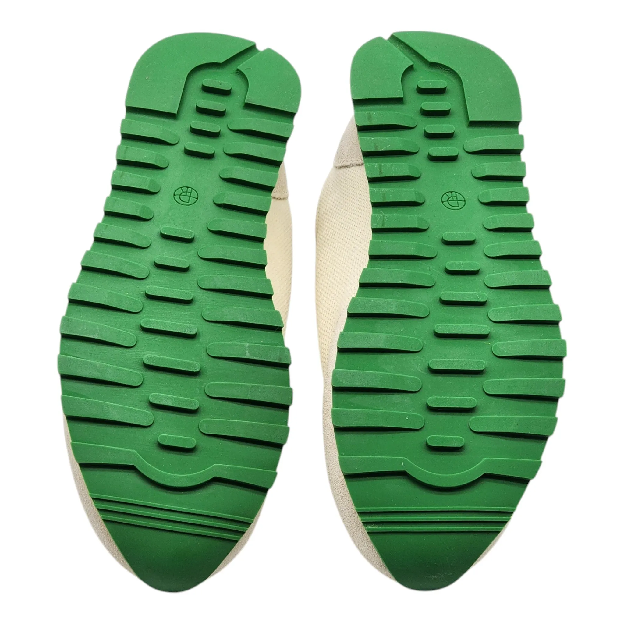 The Row Owen Runner Sneakers - Mesh and Suede - Beige/Green 37