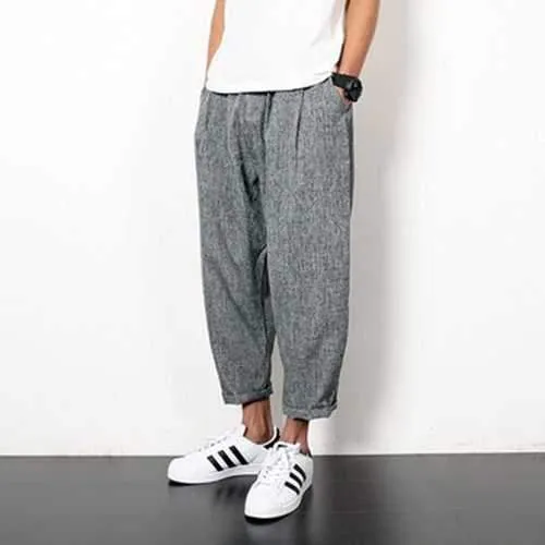 Thin Linen Breathable Loose Harem Pants