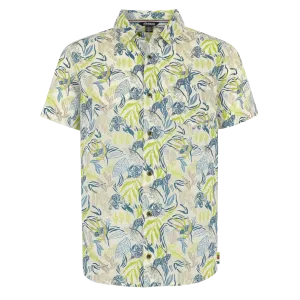 Tiger Leaf Short Sleeve Shirt - Neelo Blue