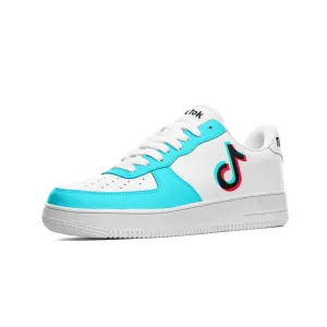 TikTok Unisex Low Top Leather Sneakers - Blue