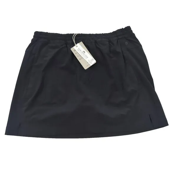 Tommy Bahama Skort Skirt Short Women's S Black Alicia Tennis Golf Pickleball NEW
