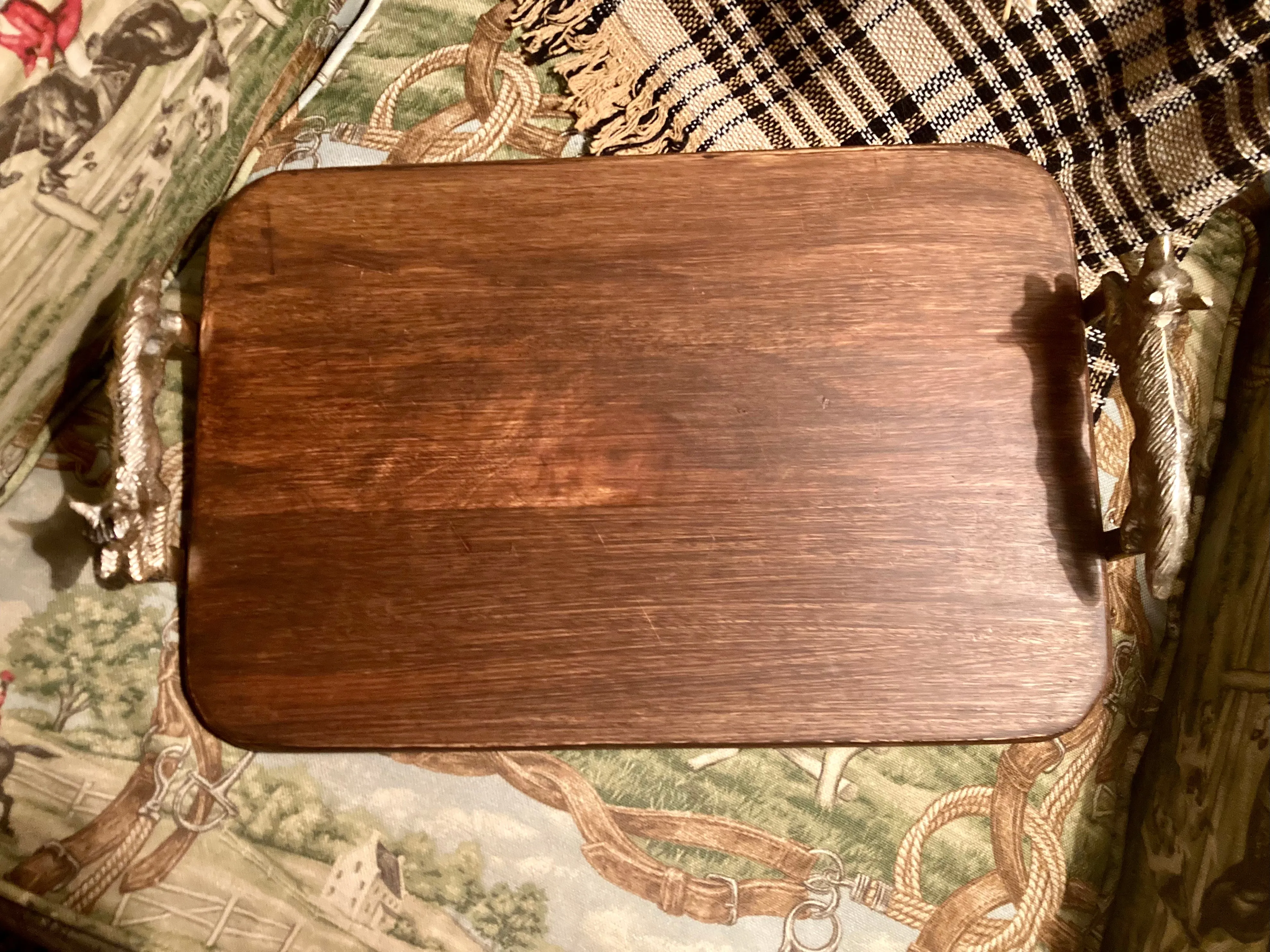 Tray Charcuterie Tray with Running Fox Handles