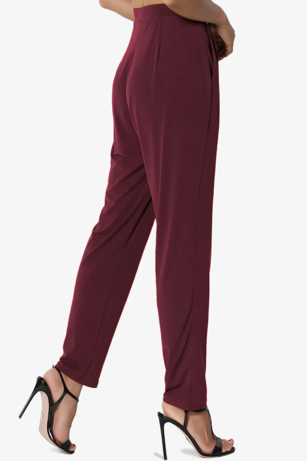 Trellis Cool Pleated Elasic Waist Pants PLUS