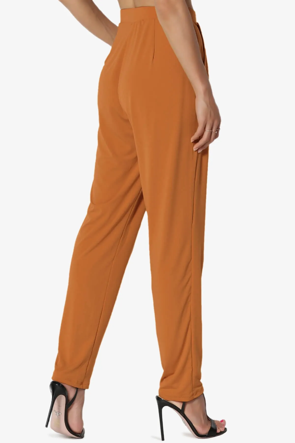 Trellis Cool Pleated Elasic Waist Pants PLUS