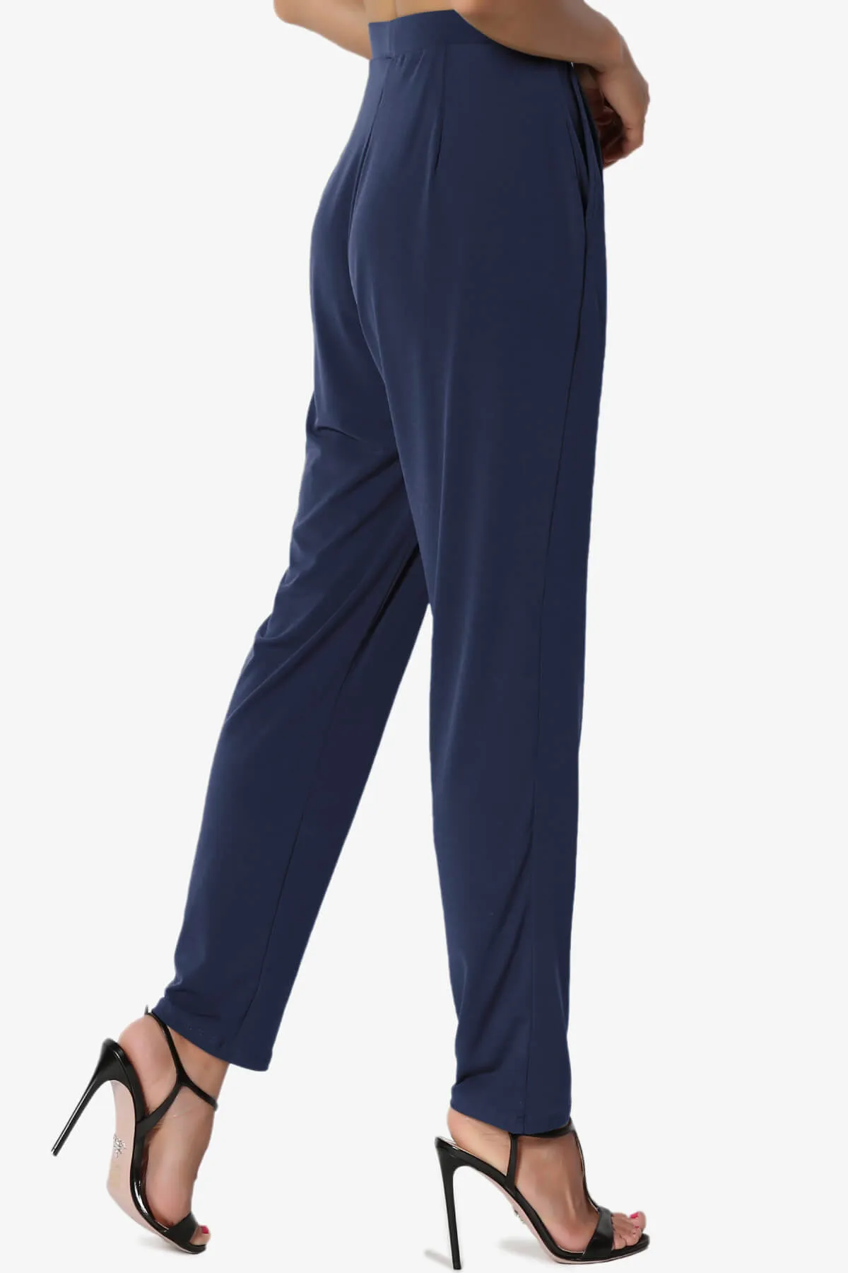 Trellis Cool Pleated Elasic Waist Pants PLUS