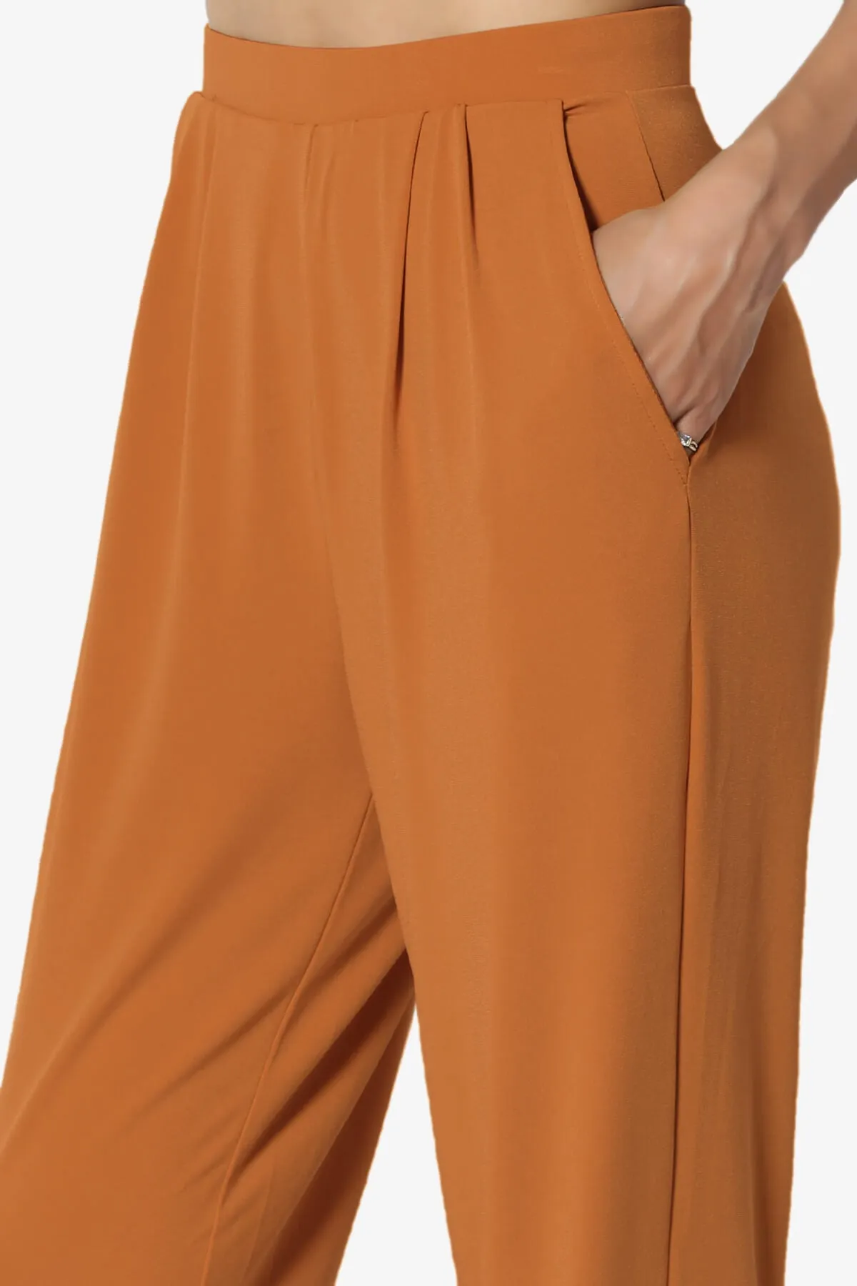 Trellis Cool Pleated Elasic Waist Pants PLUS