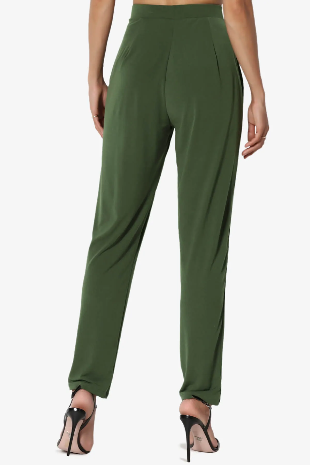 Trellis Cool Pleated Elasic Waist Pants PLUS