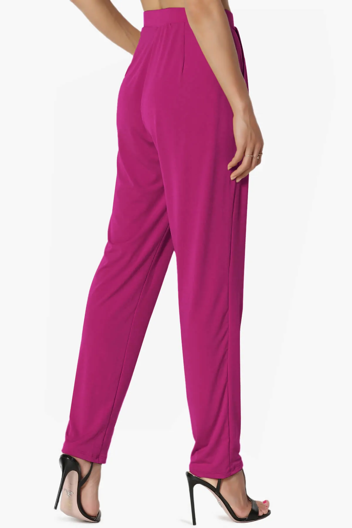 Trellis Cool Pleated Elasic Waist Pants PLUS