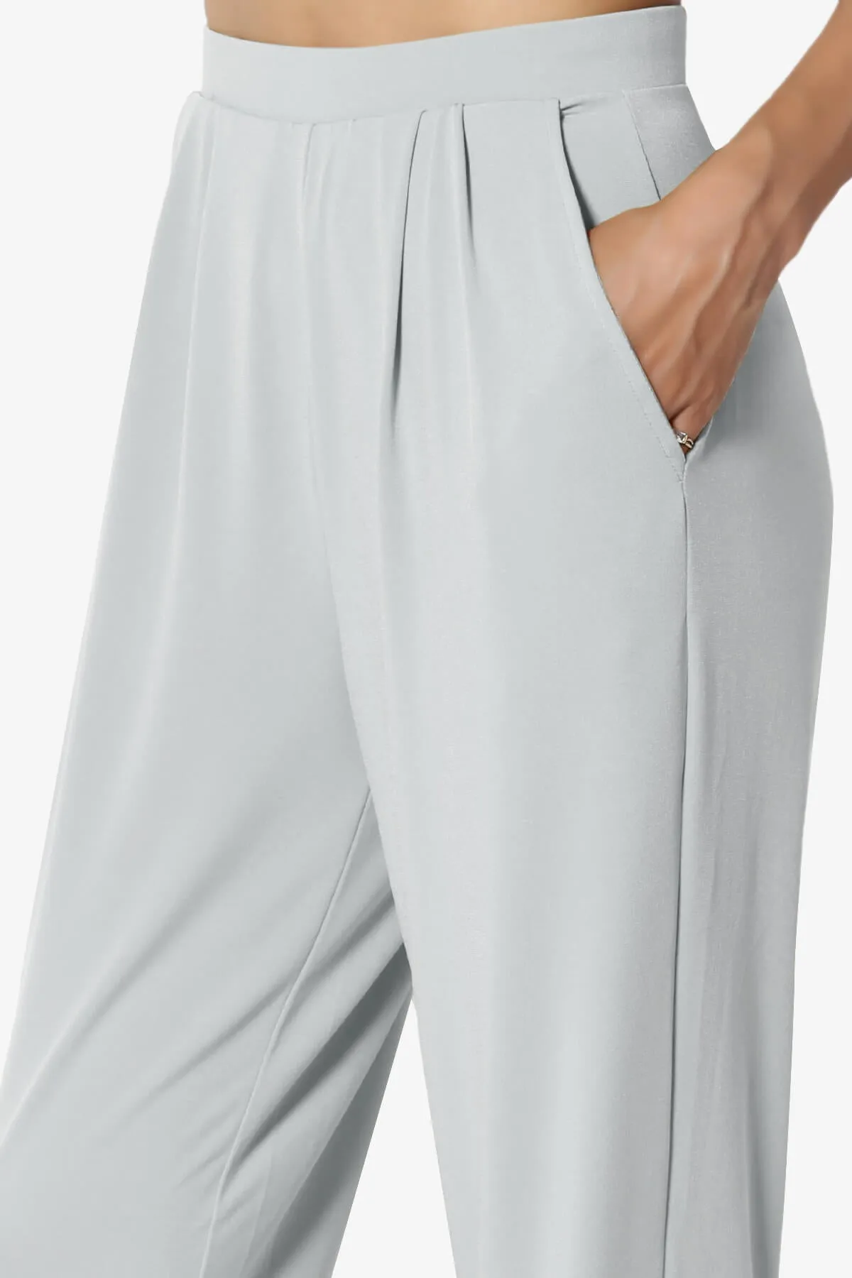 Trellis Cool Pleated Elasic Waist Pants PLUS