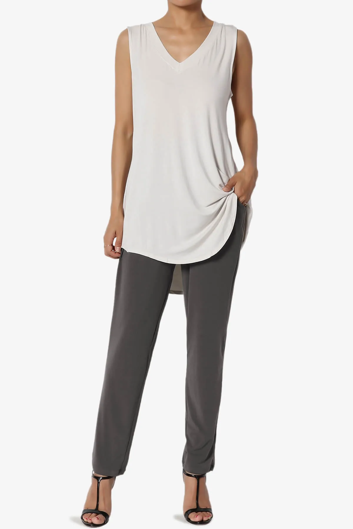 Trellis Cool Pleated Elasic Waist Pants PLUS